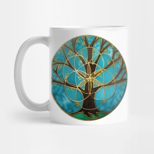 Gold and Black Tree of Life Mug